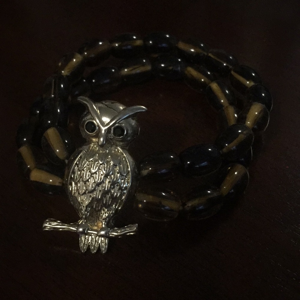 Gold and tortoiseshell Owl bracelet
